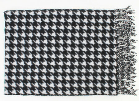 XXL houndstooth print sjaal omslagdoek zwart wit van Indini