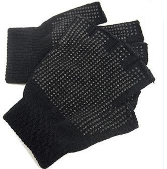 handschoenen vingerloos vingerloze zwart grip