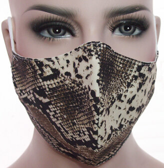 slangenprint masker stofmasker stoffen mondkapje