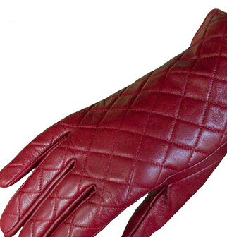 luxe rood leren handschoenen
