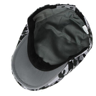 Driver cap zomerpet grijze camouflage print