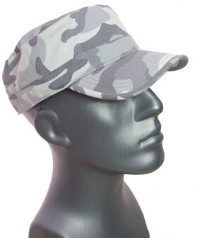 Katoenen army cap van camouflage grijs