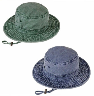 Vissershoed katoenen washed Boonie Safari hoed zomerhoed Aussi hat kleur groen 