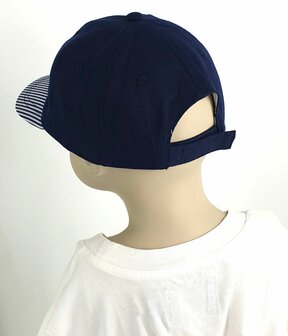 Kids katoenen kinderpet baseball cap dolfijn kleur blauw