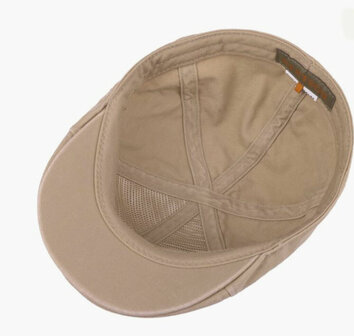 Stetson Texas Cotton flatcap zomerpet in gatsby model kleur beige
