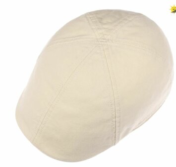 Stetson Texas Cotton flatcap zomerpet in gatsby model kleur lichtbeige