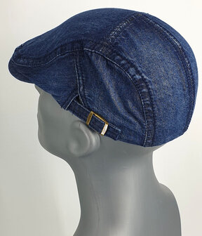 Lichtgewicht luchtige denim cap gebleekt donkerblauw