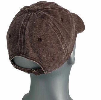 Washed katoenen baseball cap zomerpet kleur bruin