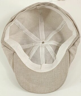 Oversized katoenen zomerpet balloncap jaren 20 stijl kleur naturel