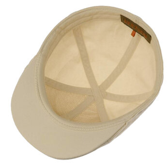 Stetson Texas Cotton flatcap zomerpet in gatsby model kleur lichtbeige