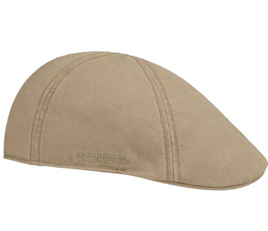 Stetson Texas Cotton flatcap zomerpet in gatsby model kleur beige