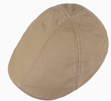 Stetson Texas Cotton flatcap zomerpet in gatsby model kleur beige