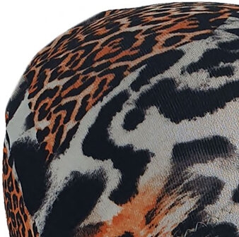 Chemo basismuts slaapmuts zwart dierprint zalm