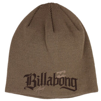 Billabong Smash beanie korte muts kleur bruin taupe