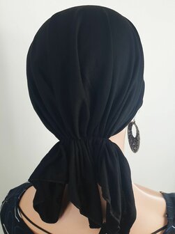 Chemomuts bandana hoofddoekje kleur zwart maat one size