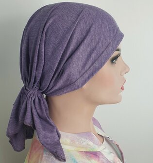 Chemomuts bandana hoofddoekje kleur lila paars melee maat one size