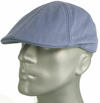 Stetson Texas Cotton flatcap zomerpet in gatsby model kleur lichtblauw