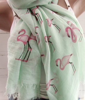 sjaal flamingo