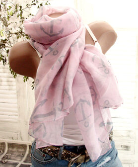 zomersjaal sjaal dames trendy roze
