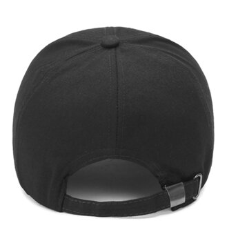 PET met extra lange klep voor optimale zonprotectie kleur zwart