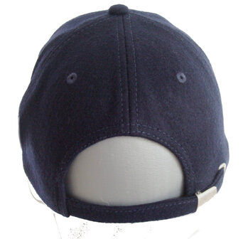 Wollen baseball cap kleur navy blauw