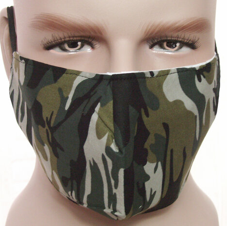 mondkapje mondmasker camouflage groen