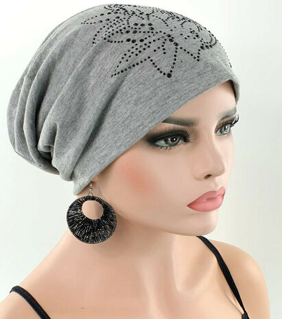 beanie muts grijs grijze