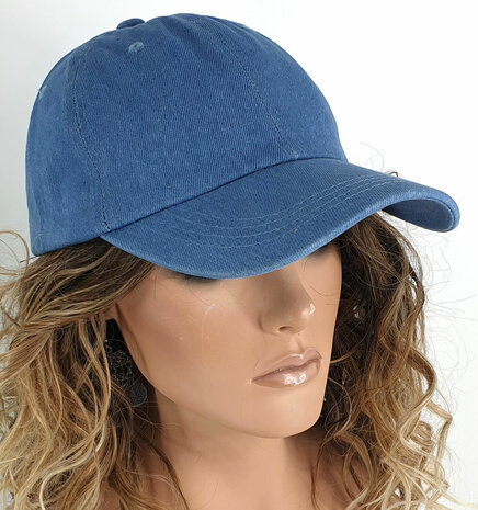 denim blauwe baseball cap