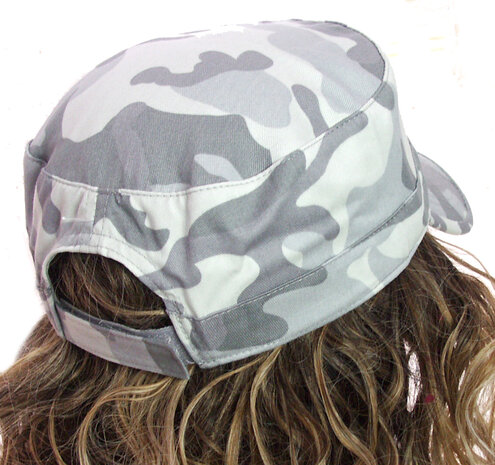 Katoenen army cap van camouflage grijs