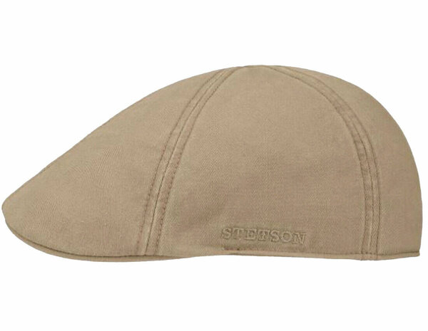 Stetson Texas Cotton flatcap zomerpet in gatsby model kleur beige