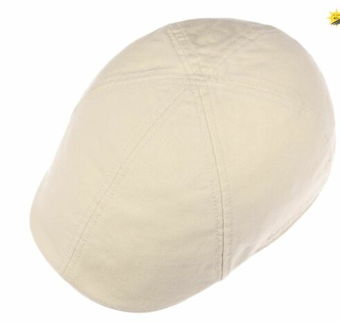 Stetson Texas Cotton flatcap zomerpet in gatsby model kleur lichtbeige