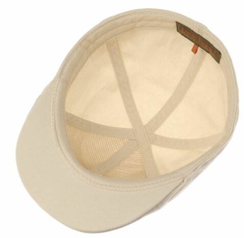 Stetson Texas Cotton flatcap zomerpet in gatsby model kleur lichtbeige
