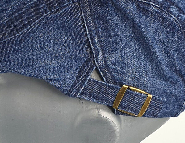 Lichtgewicht luchtige denim cap gebleekt donkerblauw