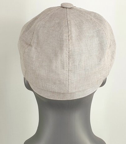 Oversized katoenen zomerpet balloncap jaren 20 stijl kleur naturel