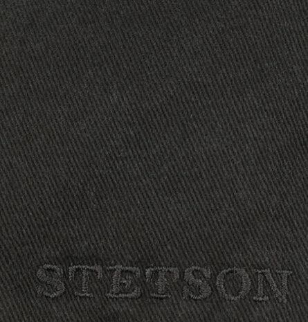 Stetson Texas Cotton flatcap zomerpet in gatsby model kleur zwart