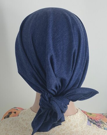 Chemomuts bandana hoofddoekje kleur blauw melee maat one size