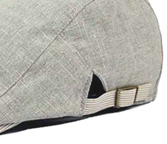 Luchtige katoenen zomer flatcap platte pet kleur lichtgrijs