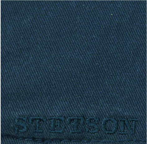 Stetson Texas Cotton flatcap zomerpet in gatsby model kleur midden blauw