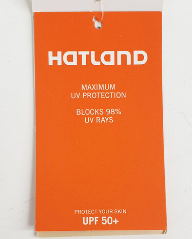 Hatland Wady oversized katoenen zomerpet flatcap kleur naturel met UV protectiie 50 plus