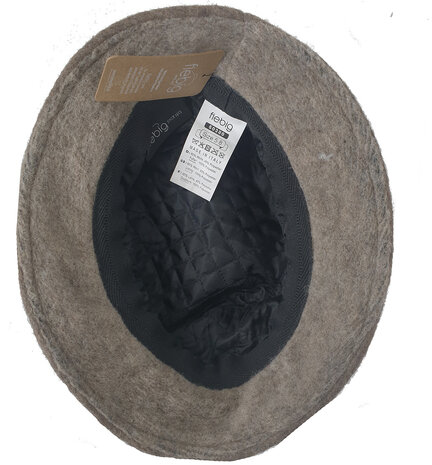 Wollen dameshoed winterhoed beige bruin mix