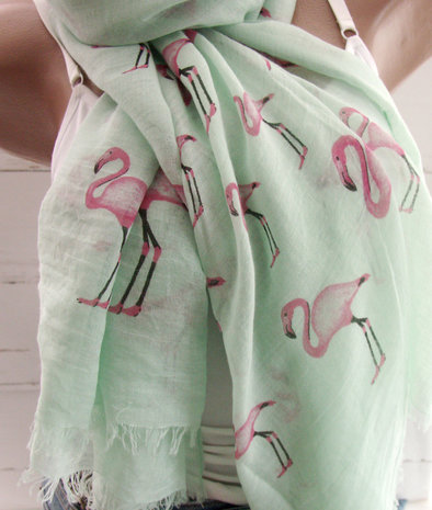 sjaal flamingo