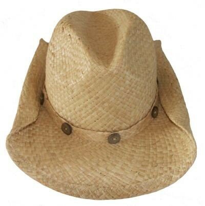 Fashion cowboyhoed Raffia stro naturel