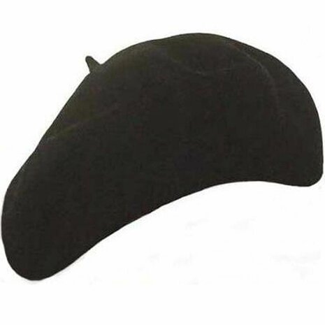 baret zwart alpino franse baret wol wollen