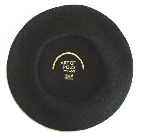 Alpino baret van 100% wol in zwart