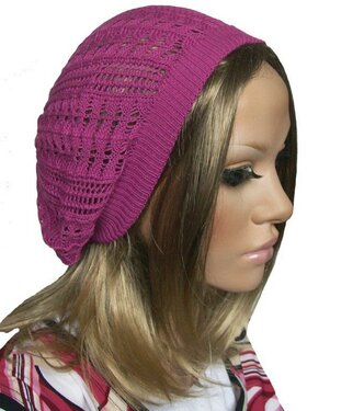 LEXY Voorjaar/Zomer Slouch gehaakt HOT TREND ! kleur fuchsia