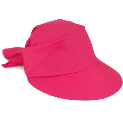 Nieuw! Knoop Zonneklep zonnepet in pink