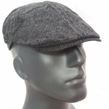 NIEUW! Katoenen denim gatsby flatcap kleur grijs