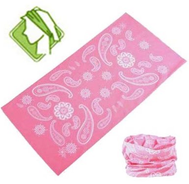 Hoofdband kleur roze paisley motief