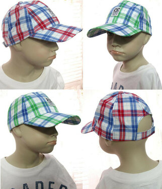 Stoere cap voor jongens in groen en rood