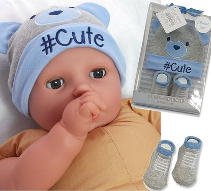 Baby giftset kadoset voor een jongen kleur blauw